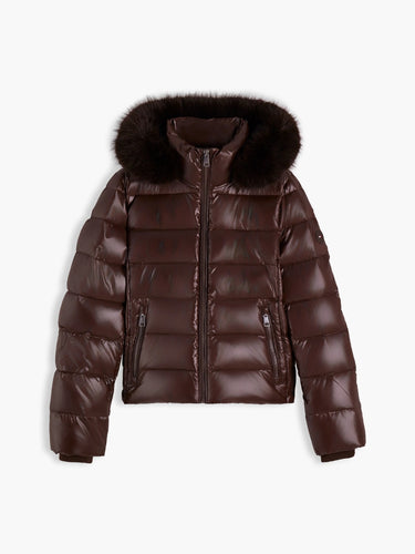 DOUDOUNE FEMME GLOSS DOWN FITTED MARRON MARRON