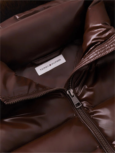 DOUDOUNE FEMME GLOSS DOWN FITTED MARRON MARRON