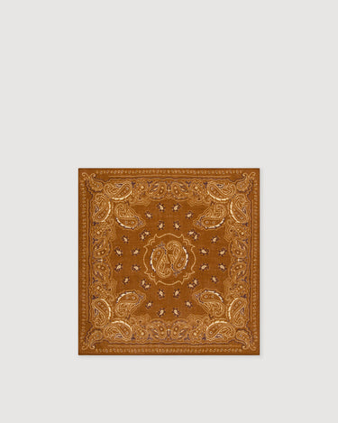 Foulard Hartford Bandana Paisley laine marron