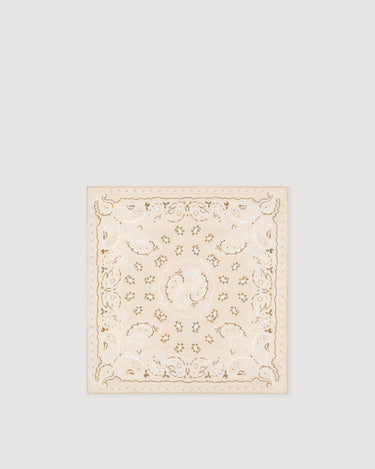 Foulard Hartford Bandana Paisley laine beige