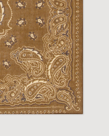 Foulard Hartford Bandana Paisley laine taupe – vue 2