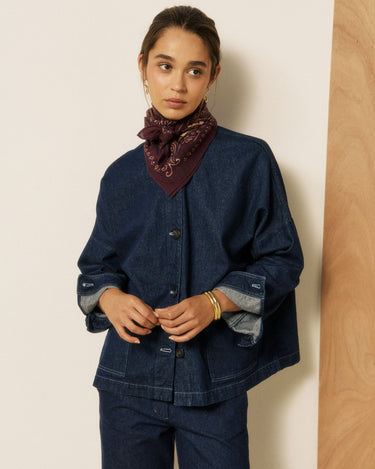 Foulard Hartford Bandana Paisley laine bordeaux – vue 3