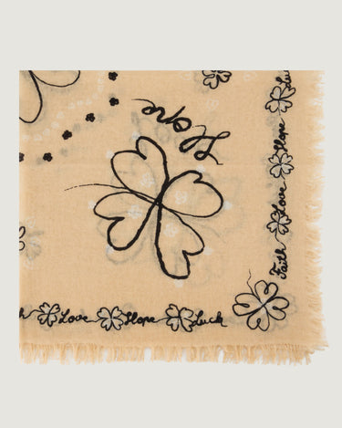 ECHARPE MIXTE BOURDALOUE CLOVER HOPE BEIGE BEIGE
