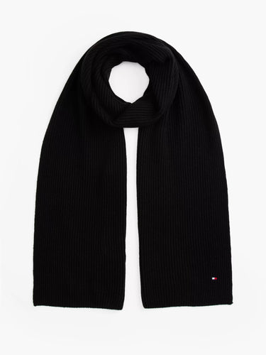 ECHARPE TH FLAG PIMA COTTON NOIR NOIR