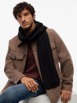 ECHARPE TH FLAG PIMA COTTON NOIR NOIR