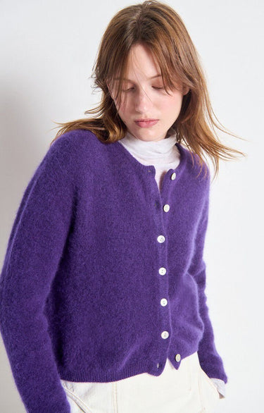 GILET FEMME COURT ML CR VIOLET VIOLET