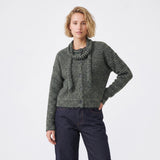 Cardigan Artlove Anaura écharpe intégrée vert – vue 2