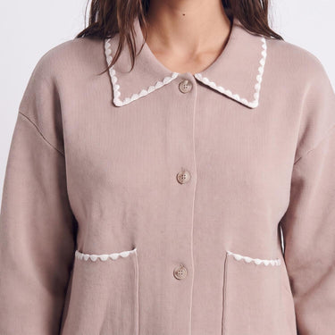 Cardigan Artlove Mirisse col claudine beige – vue 2