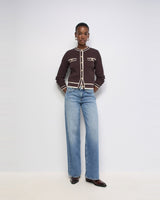 GILET FEMME CARDIGAN MARRON MARRON