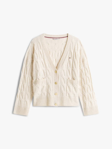 GILET FEMME SOFT WOOL CABLE ECRU ECRU