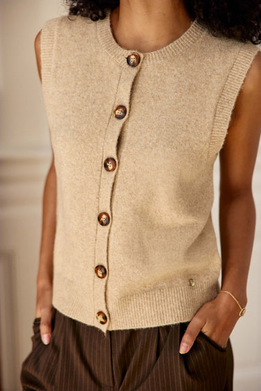 GILET SM FEMME MORINI BEIGE BEIGE