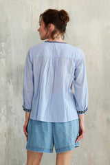 HAUT FEMME BRODERIE CIEL CIEL