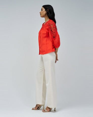 HAUT FEMME BIRMINGHAM ROUGE ROUGE
