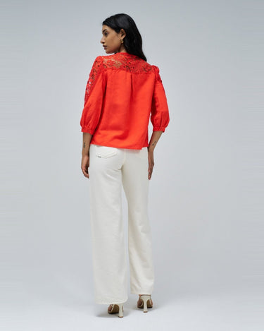 HAUT FEMME BIRMINGHAM ROUGE ROUGE