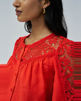 HAUT FEMME BIRMINGHAM ROUGE ROUGE