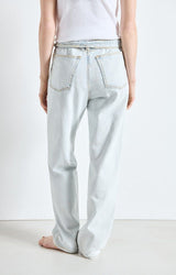 JEANS FEMME 5 POCHES LE DROIT LONG DENIM LT DENIM LT