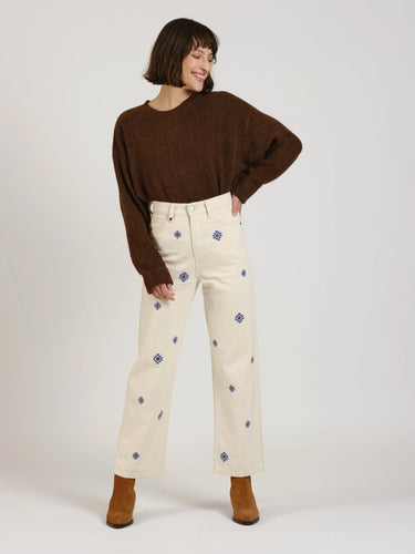 JEANS FEMME POLA STRAIGHT ANKLE BEIGE BEIGE
