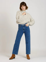 JEANS FEMME POLA STRAIGHT ANKLE STONE STONE