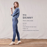 JEANS FEMME 711 SKINNY NOIR NOIR