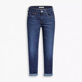 JEANS FEMME BOYFRIEND MID RISE DENIM DARK DENIM DARK
