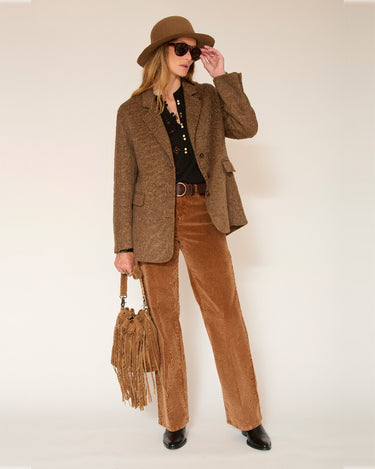 JEANS FEMME THE JAGGER VELVET CAMEL CAMEL