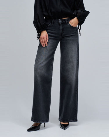 JEANS FEMME LOW RISE NOIR NOIR