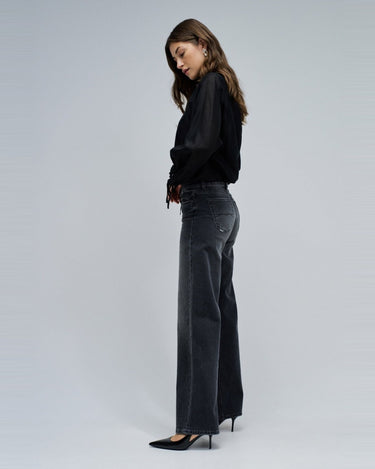 JEANS FEMME LOW RISE NOIR NOIR