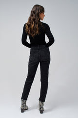 JEANS FEMME NOIR NOIR