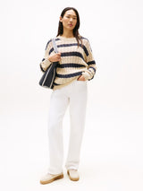 JEANS FEMME DNM WHITE RELAXED BLANC BLANC