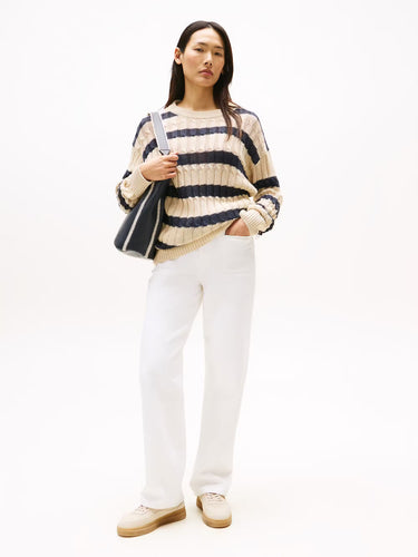 JEANS FEMME DNM WHITE RELAXED BLANC BLANC