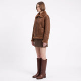 Manteau Artlove Evona aviateur marron