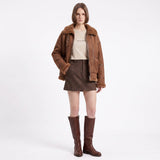 Manteau Artlove Evona aviateur marron – vue 4