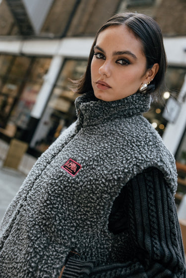 MANTEAU FEMME VIANCA SHERPA CARBONE CARBONE