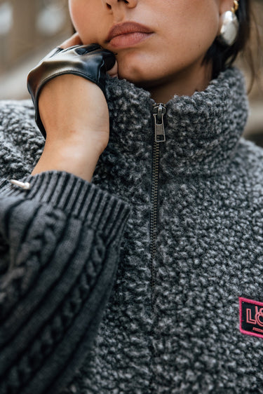 MANTEAU FEMME VIANCA SHERPA CARBONE CARBONE