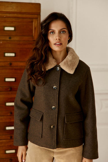MANTEAU FEMME NATTIE MARRON MARRON