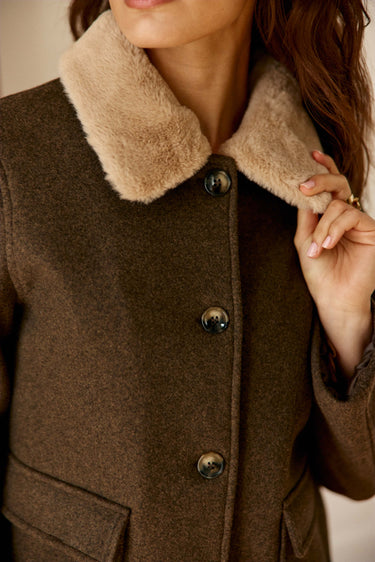 MANTEAU FEMME NATTIE MARRON MARRON