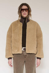 Blouson MKT Studio Mahau réversible sherpa beige
