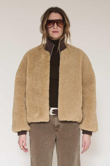 Blouson MKT Studio Mahau réversible sherpa beige