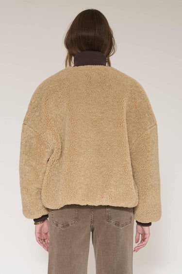 Blouson MKT Studio Mahau réversible sherpa beige – vue 2