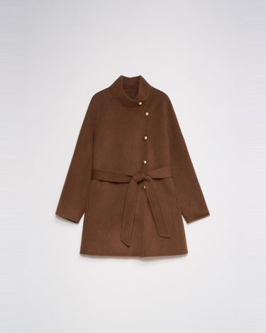 MANTEAU FEMME DRAP DE LAINE MARRON MARRON
