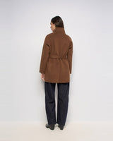 MANTEAU FEMME DRAP DE LAINE MARRON MARRON