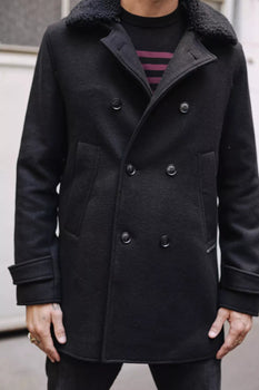 MANTEAU HOMME DARIL NOIR NOIR