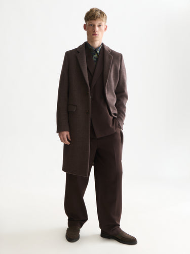 MANTEAU HOMME CLASSIC WOOL MARRON MARRON