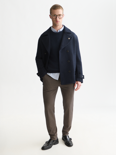 MANTEAU HOMME WOOL MARINE MARINE