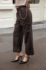 PANTALON FEMME CHARLY RISTRETTO MARRON MARRON