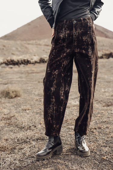 PANTALON FEMME ROSALIA CRAPS MARRON MARRON