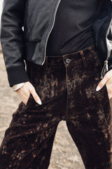 PANTALON FEMME ROSALIA CRAPS MARRON MARRON
