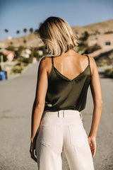 PANTALON FEMME AGATHA PLAIN LINEN TAUPE TAUPE