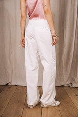 PANTALON FEMME BLANC BLANC