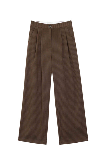 PANTALON FEMME PAOLINE MARRON/ECRU MARRON/ECRU